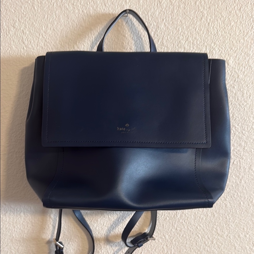 🌟AUTHENTIC !! Kate Spade Midnight Blue Leather Backpack Like New Condition
